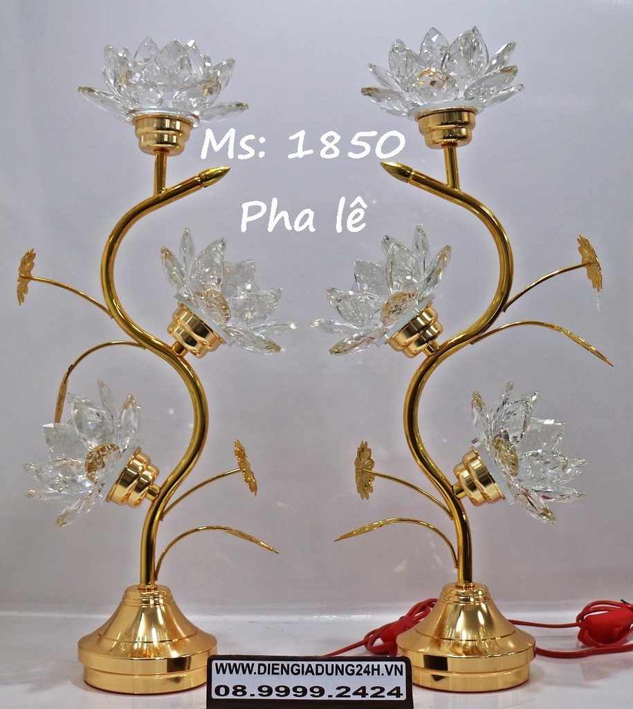 ĐÈN THỜ PHA LÊ DL 3 BÔNG LED CHỮ S 1850