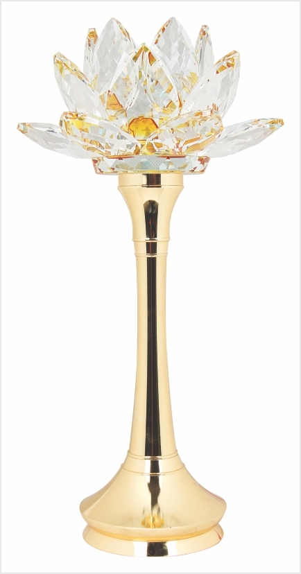 ĐÈN THỜ PHA LÊ CAO CẤP 14 IN XI VÀNG 38CM