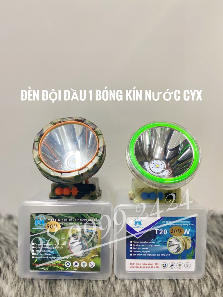 Đèn đội đầu 1 bóng led chống nước CYX T81 (35W)