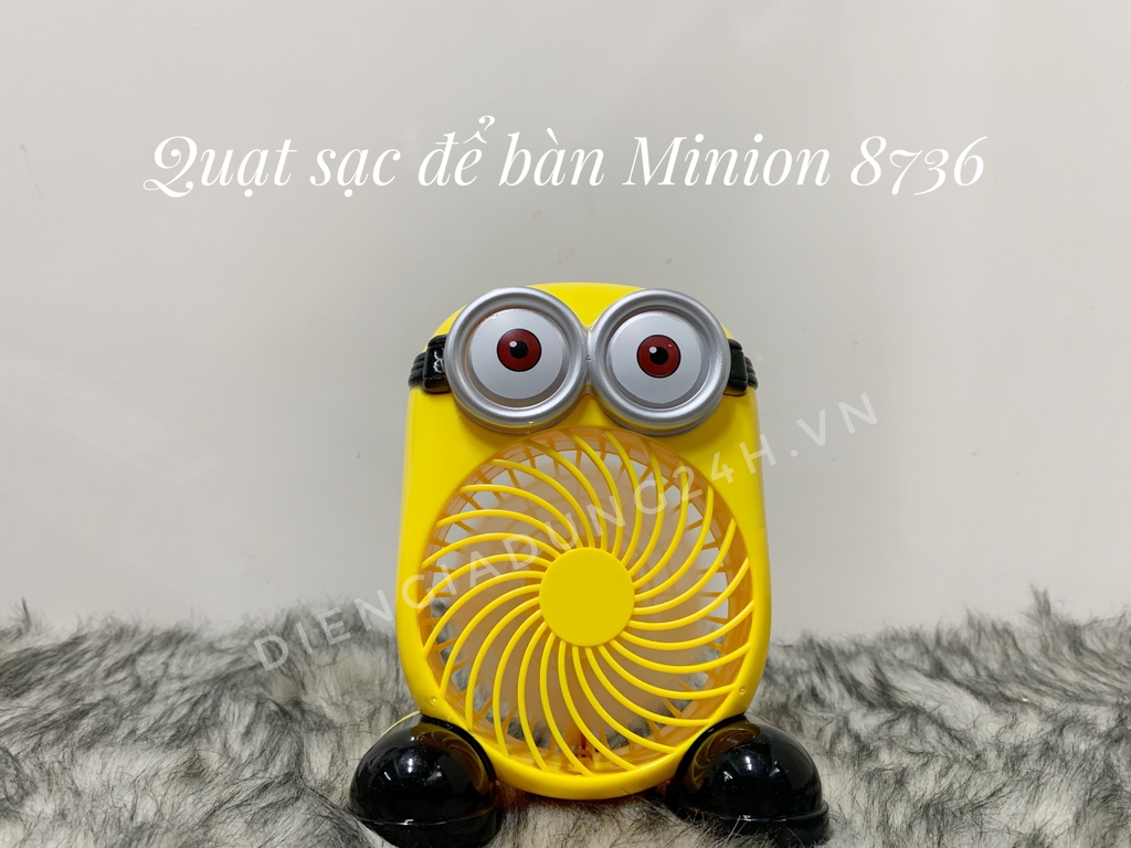 Quạt sạc để bàn Minion 8736