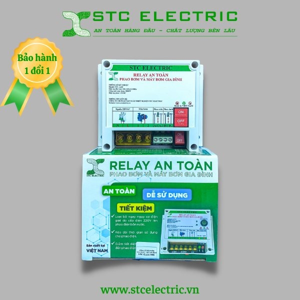 Thiết bị điện STC ELECTRIC, RELAY an toàn máy bơm và phao bơm gia đình.