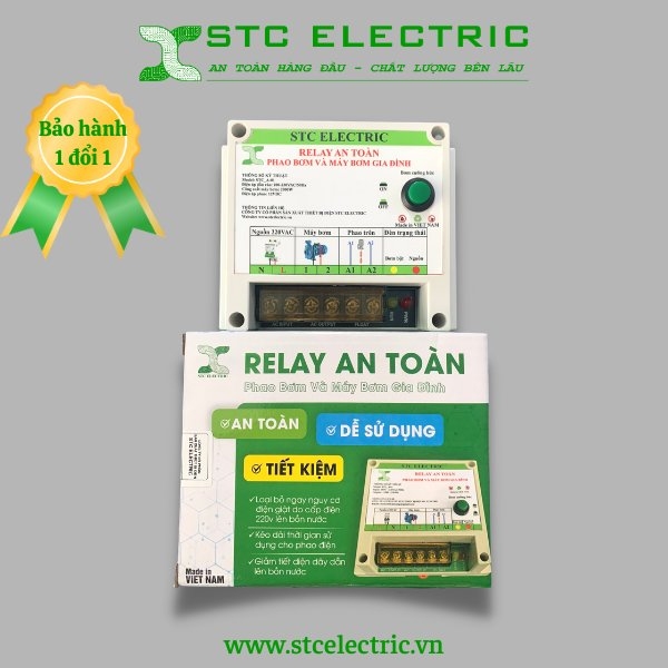 Thiết bị điện STC ELECTRIC, RELAY an toàn máy bơm và phao bơm gia đình.