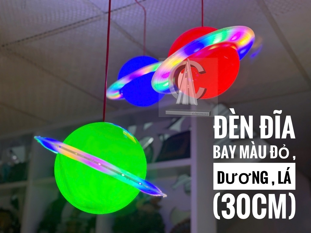 đèn đĩa bay 30cm, viền led đổi màu