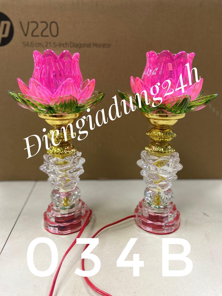 Đèn thờ pha lê cao cấp 034B