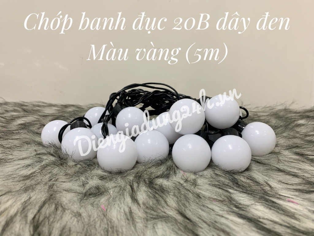 Chớp banh đục 20B dây đen (5m)