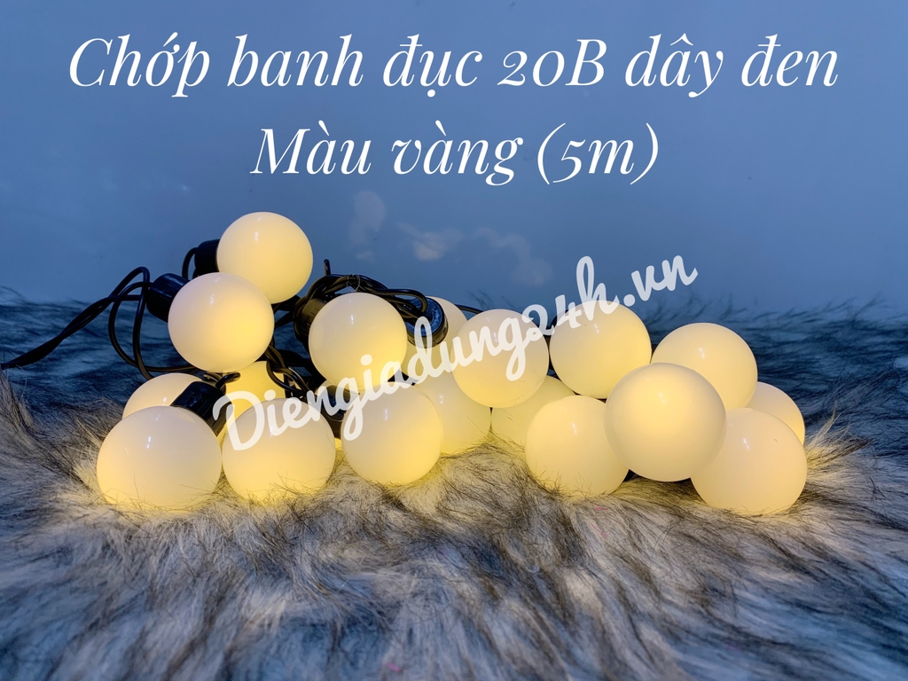 Chớp banh đục 20B dây đen (5m)