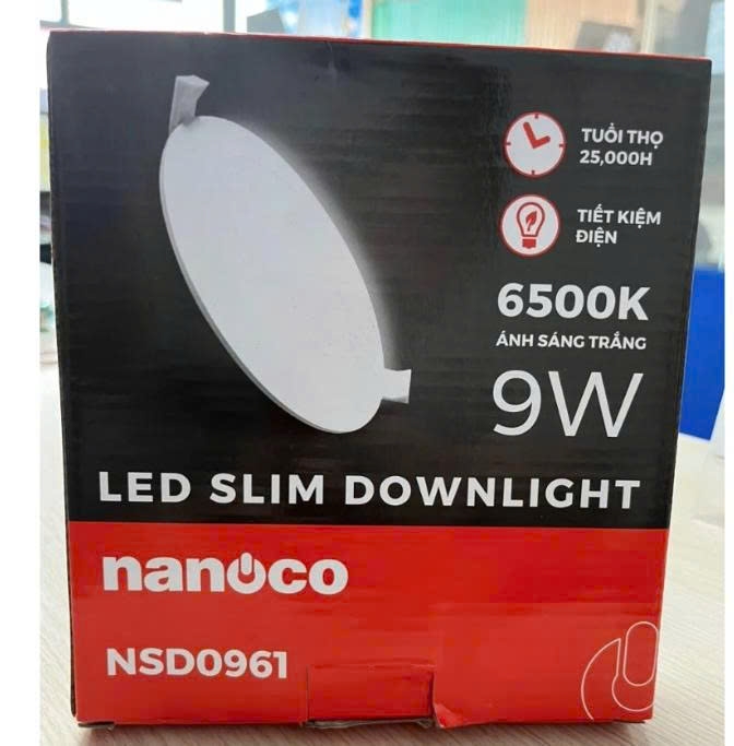 Đèn LED downlight siêu mỏng Nanoco NSD0961