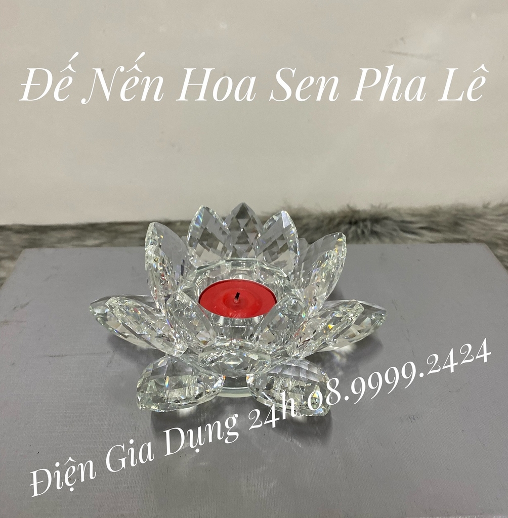 ĐẾ NẾN HOA SEN PHA LÊ, ĐẾ ĐỰNG NẾN PHA LÊ SIÊU ĐẸP