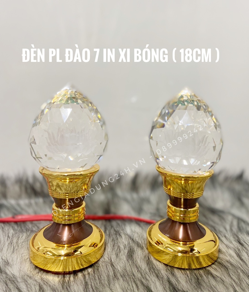 Đèn đào pha lê tròn 7 in XB ( 18cm )