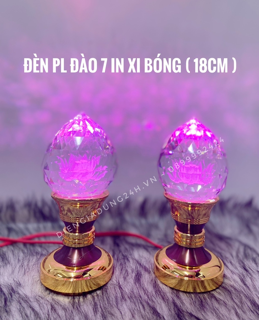 Đèn đào pha lê tròn 7 in XB ( 18cm )