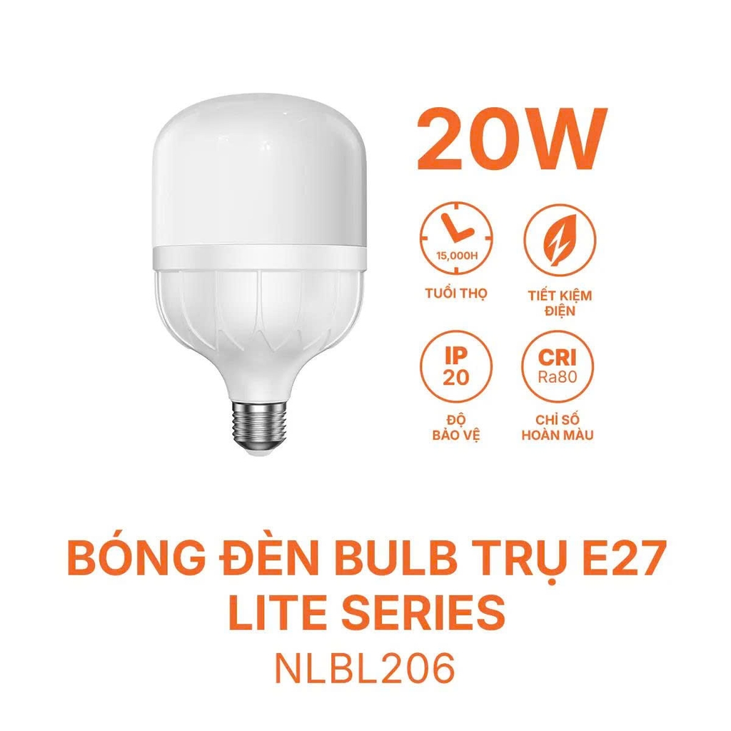 Bóng trụ E27 Nanoco NLBL206