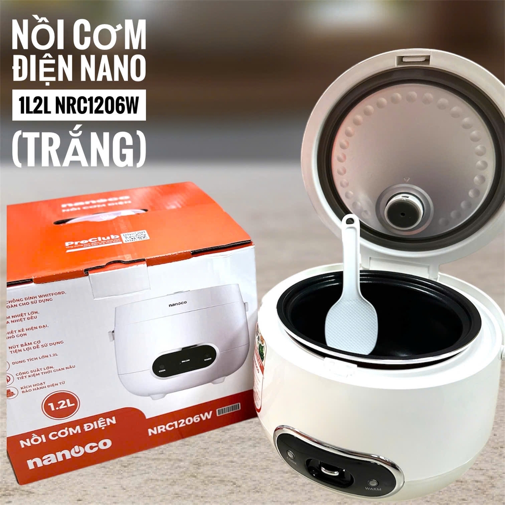 Nồi cơm điện Nano 1L2L NRC1206W (trắng)