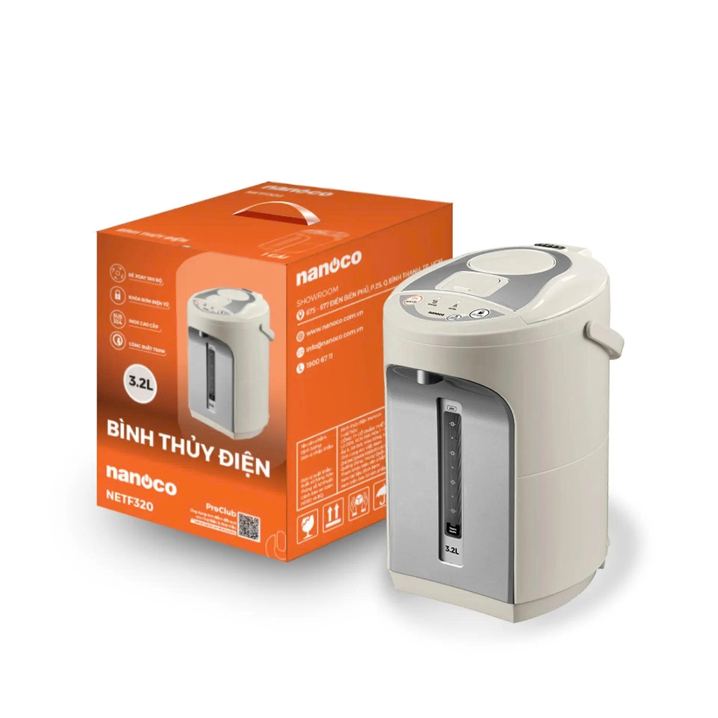 Bình thủy điện, 3.2L, NETF320 (màu Beige)