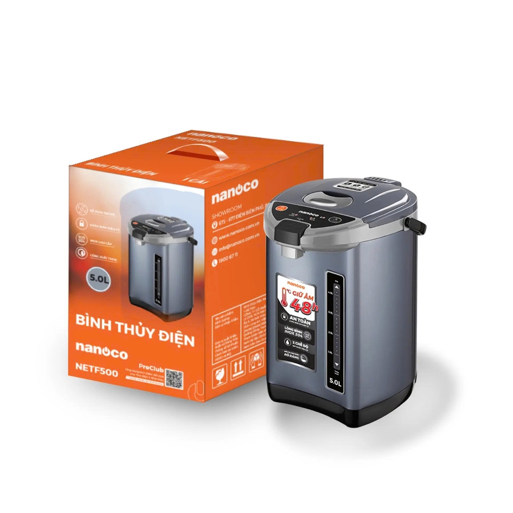 Bình thủy điện, 5.0L, NETF500 (Xanh Đen)