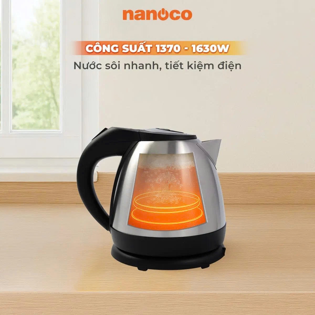 Bình đun siêu tốc 1216, inox 304,1.2L NKT1216