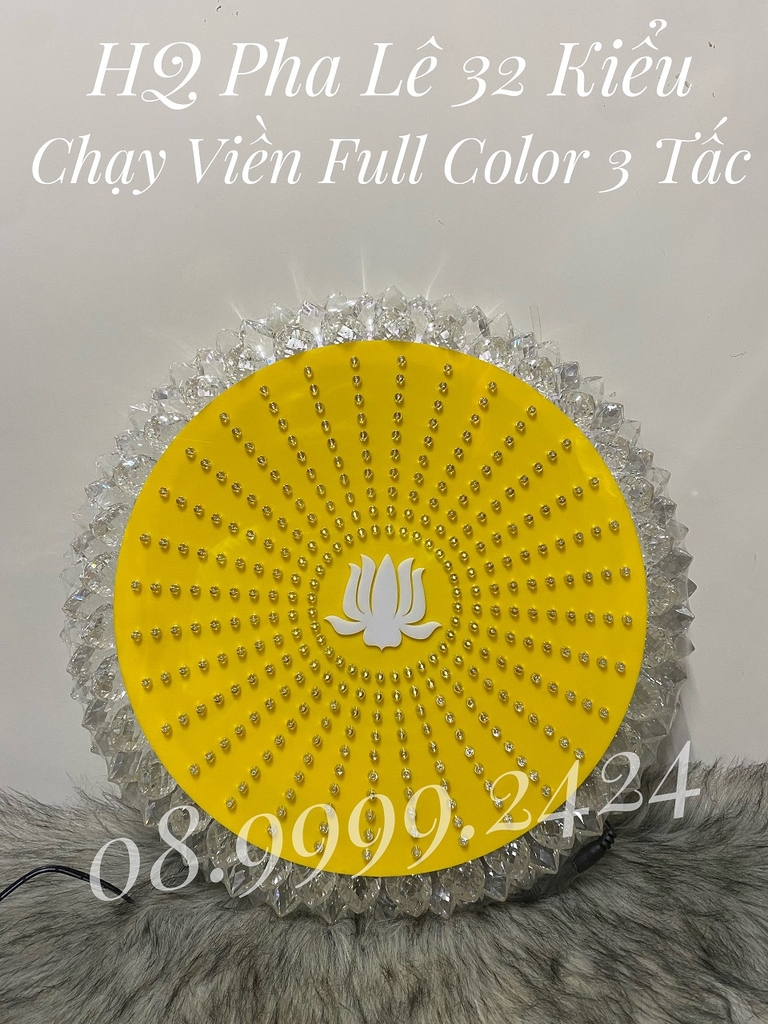 ĐÈN HÀO QUANG LED PHA LÊ CHƯƠNG TRÌNH 32 KIỂU CHẠY VIỀN FULL COLOR 30 CM