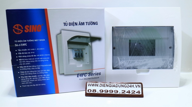 TỦ ĐIỆN NHỰA 8 ĐƯỜNG SINO ( 4 - 8 ) E4FC 4/8SA