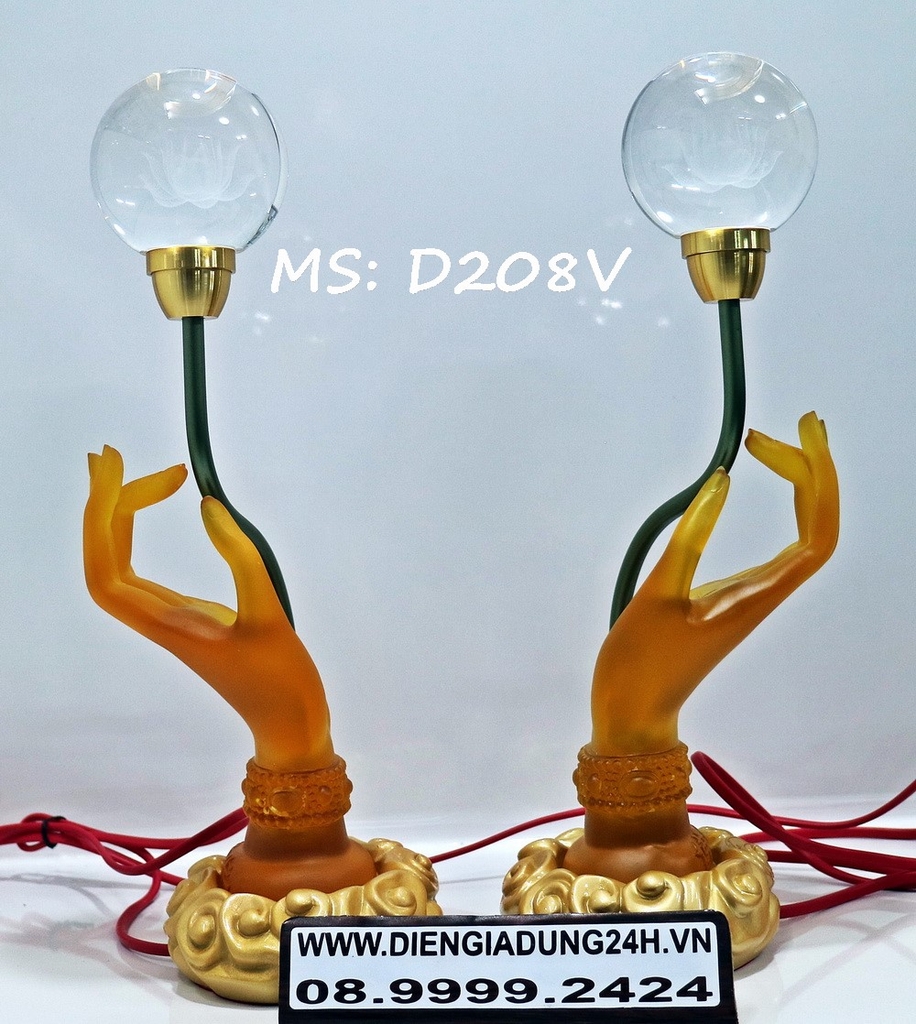 ĐÈN THỜ PHA LÊ CAO CẤP 208 - BÀN TAY PHẬT, CẦU TRÒN