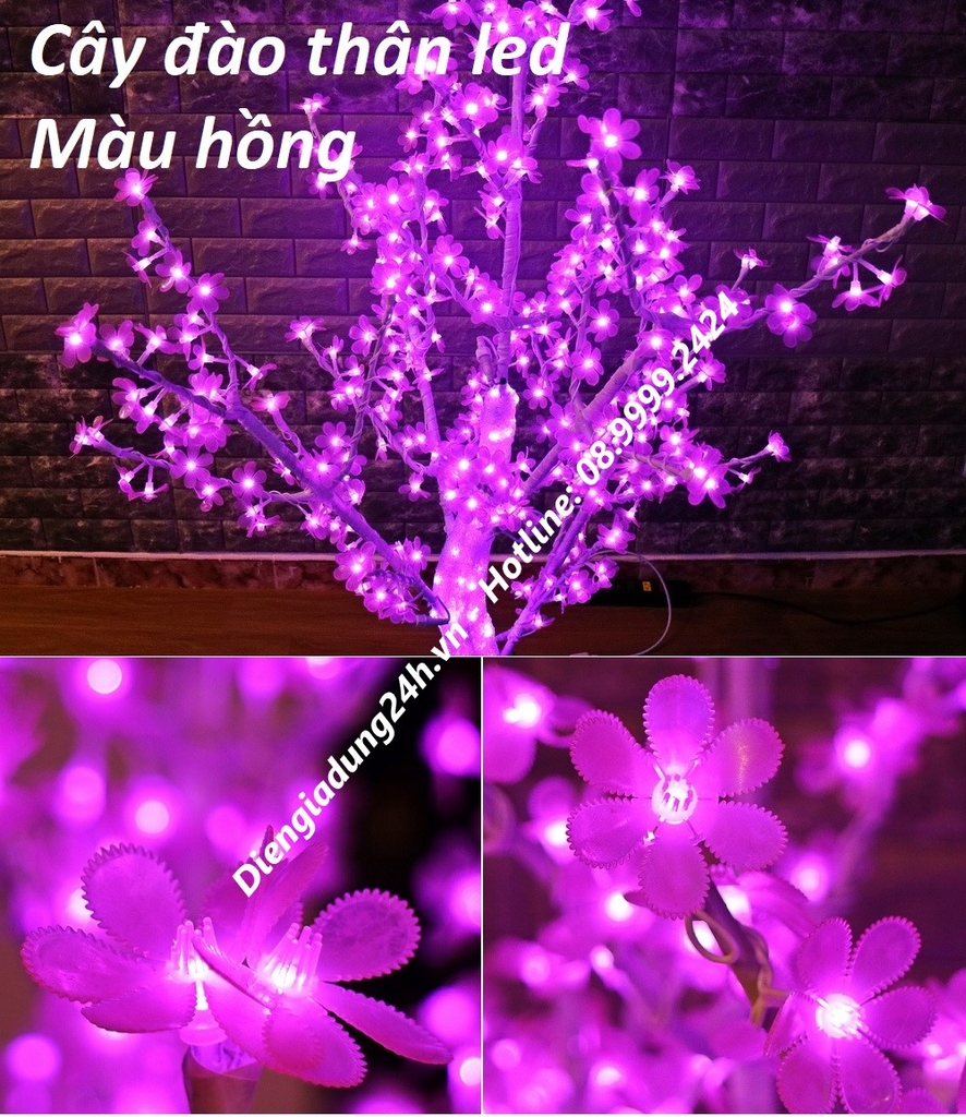 CÂY ĐÀO LED HỒNG THÂN LED