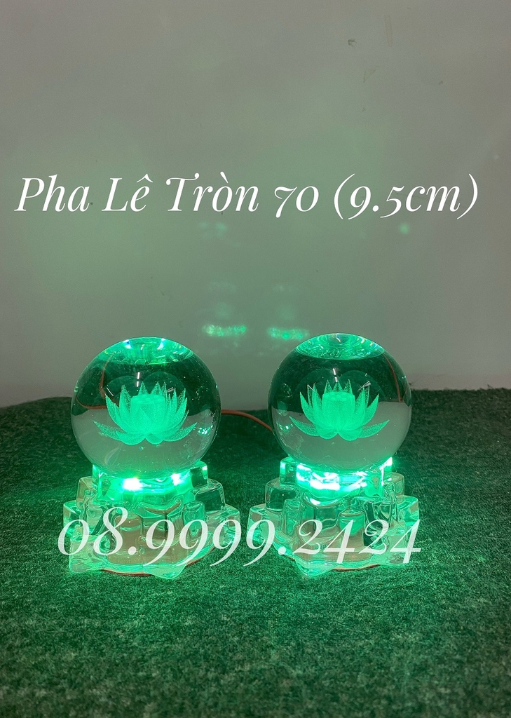 Đèn pha lê tròn 70 VN ( 9.5cm )