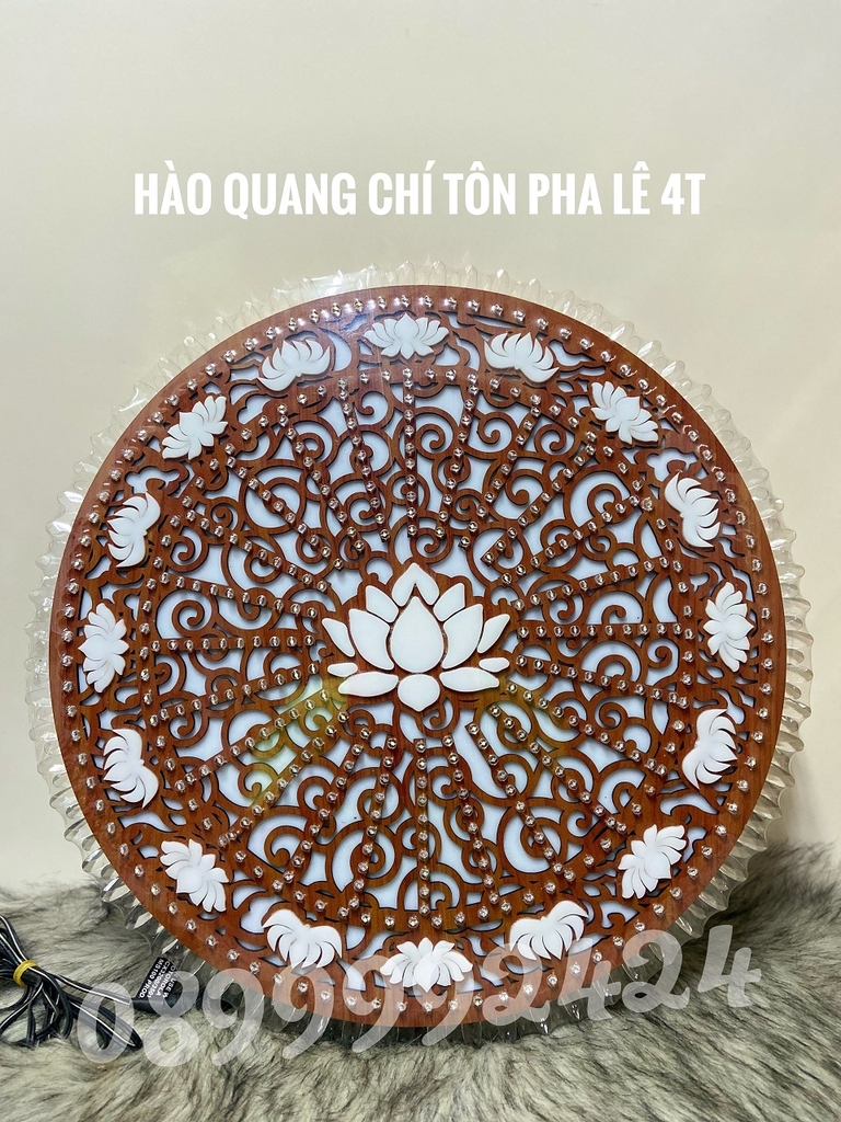 ĐÈN THỜ HÀO QUANG LED CHÍ TÔN PHA LÊ 25CM-30CM-40CM