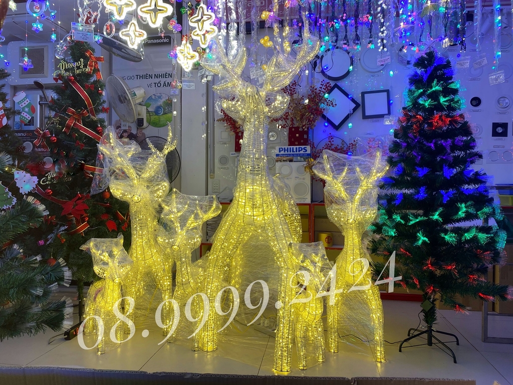 CON TUẦN LỘC LED TRANG TRÍ NOEL NHIỀU KÍCH THƯỚC