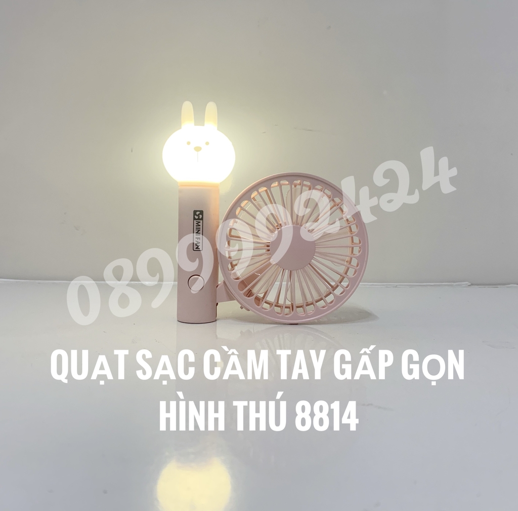 Quạt sạc cầm tay gấp gọn hình thú