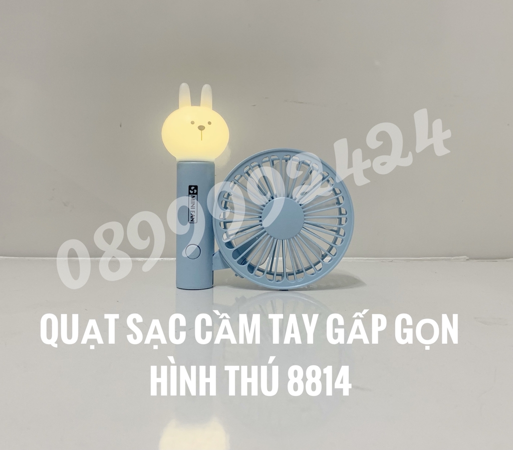 Quạt sạc cầm tay gấp gọn hình thú