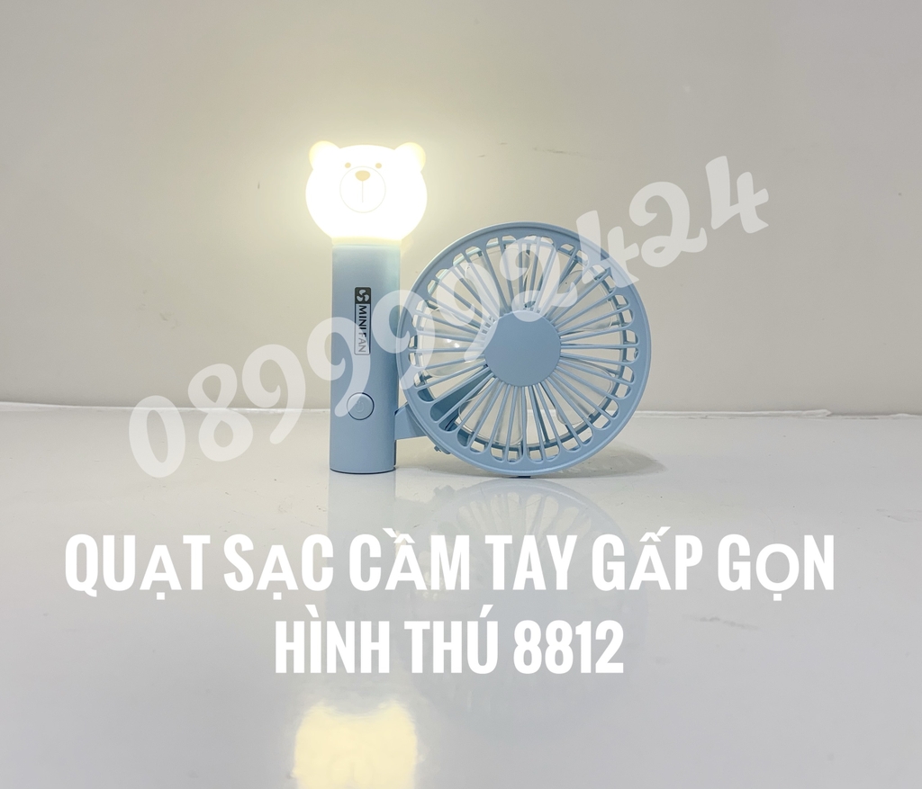 Quạt sạc cầm tay gấp gọn hình thú