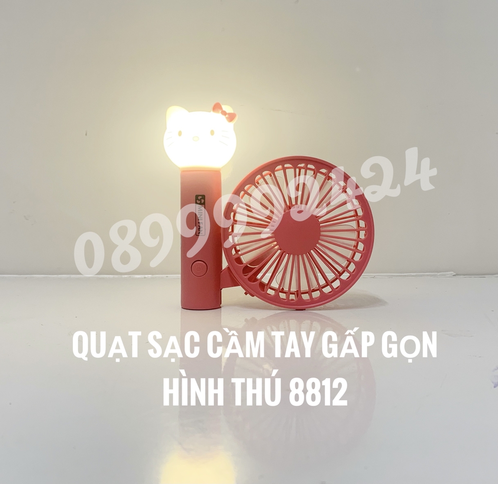 Quạt sạc cầm tay gấp gọn hình thú