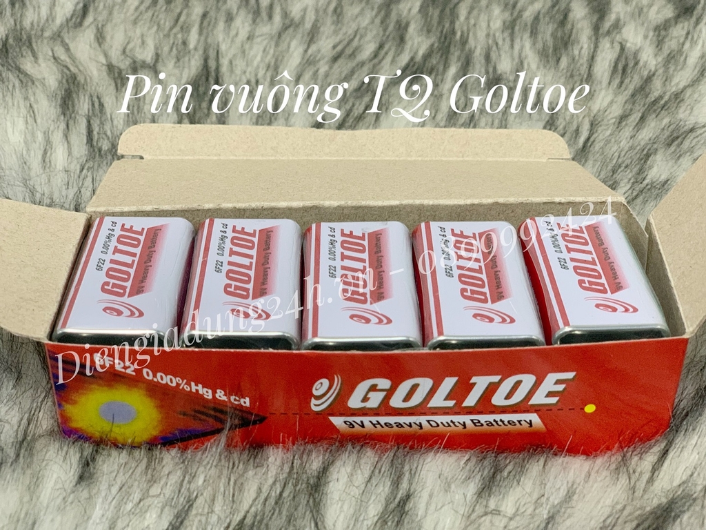 Pin vuông TQ Goltoe ( 1 hộp 10 viên )