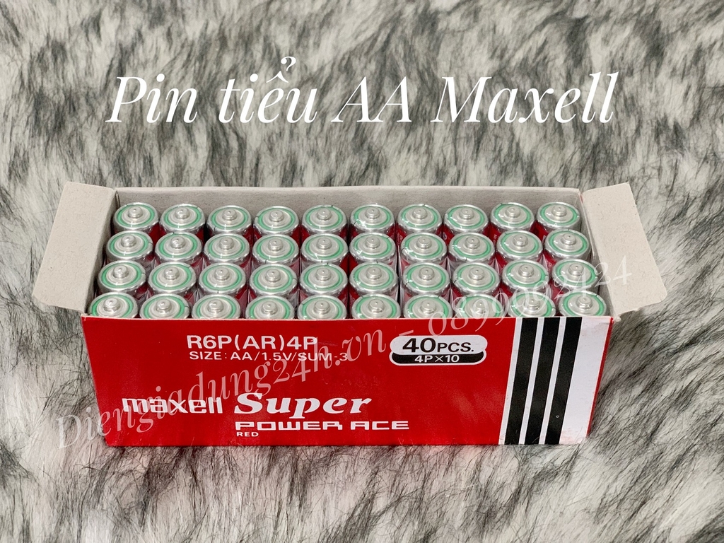 Pin tiểu AA Maxell Supper power ace ( 1 hộp 40 viên )