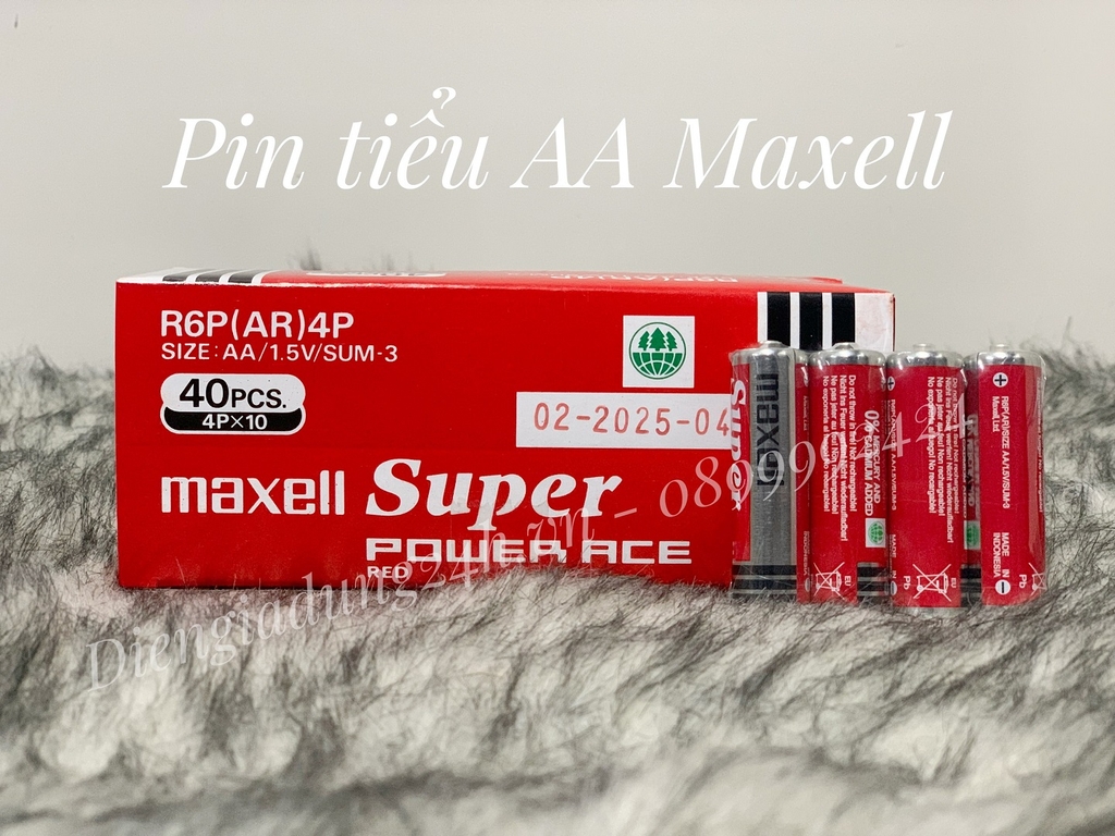 Pin tiểu AA Maxell Supper power ace ( 1 hộp 40 viên )