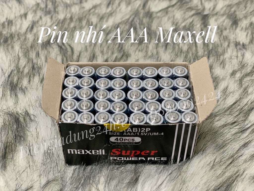 Pin nhí  AAA Maxell tem vàng ( 1 hộp 40 viên )