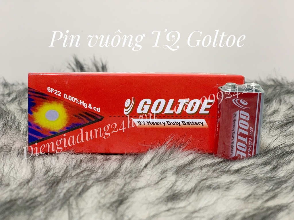 Pin vuông TQ Goltoe ( 1 hộp 10 viên )