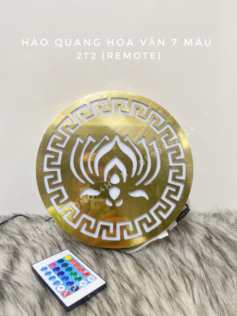 HÀO QUANG HOA VĂN 7 MÀU ( REMOTE )