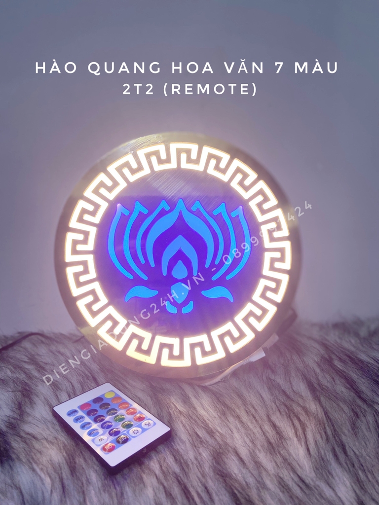 HÀO QUANG HOA VĂN 7 MÀU ( REMOTE )