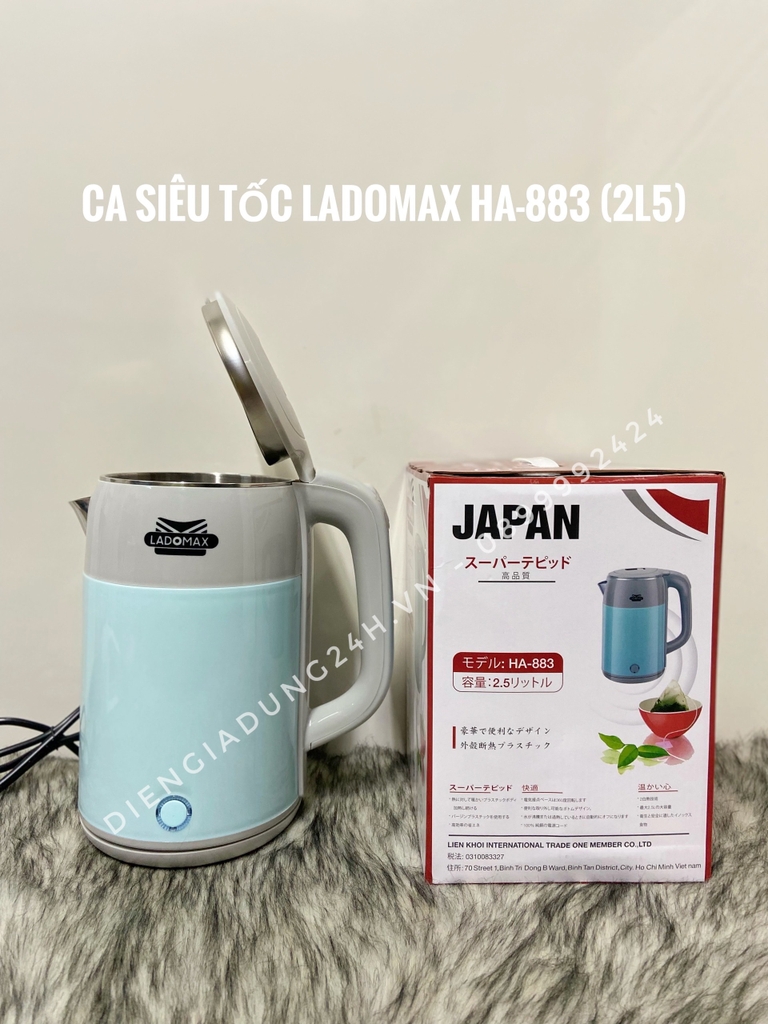 Ấm đun siêu tốc 2L5 Ladomax HA-883 - Hàng Chính Hãng