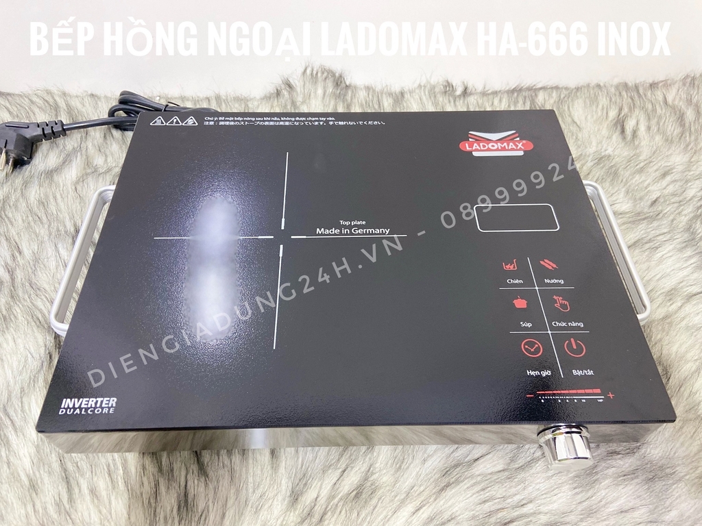 Bếp Hồng Ngoại Ladomax Ha-666 Inox Công Suất 2200W