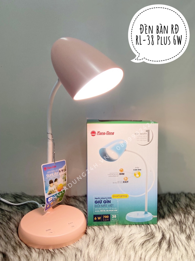 Đèn bàn LED bảo vệ thị lực RẠNG ĐÔNG RL-38 Plus ( Nút cảm ứng )