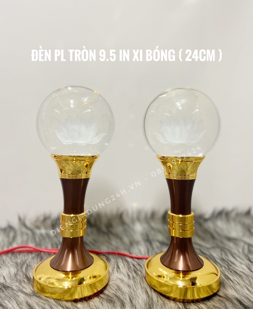 Đèn sen pha lê tròn 9.5 in XB ( 24cm )