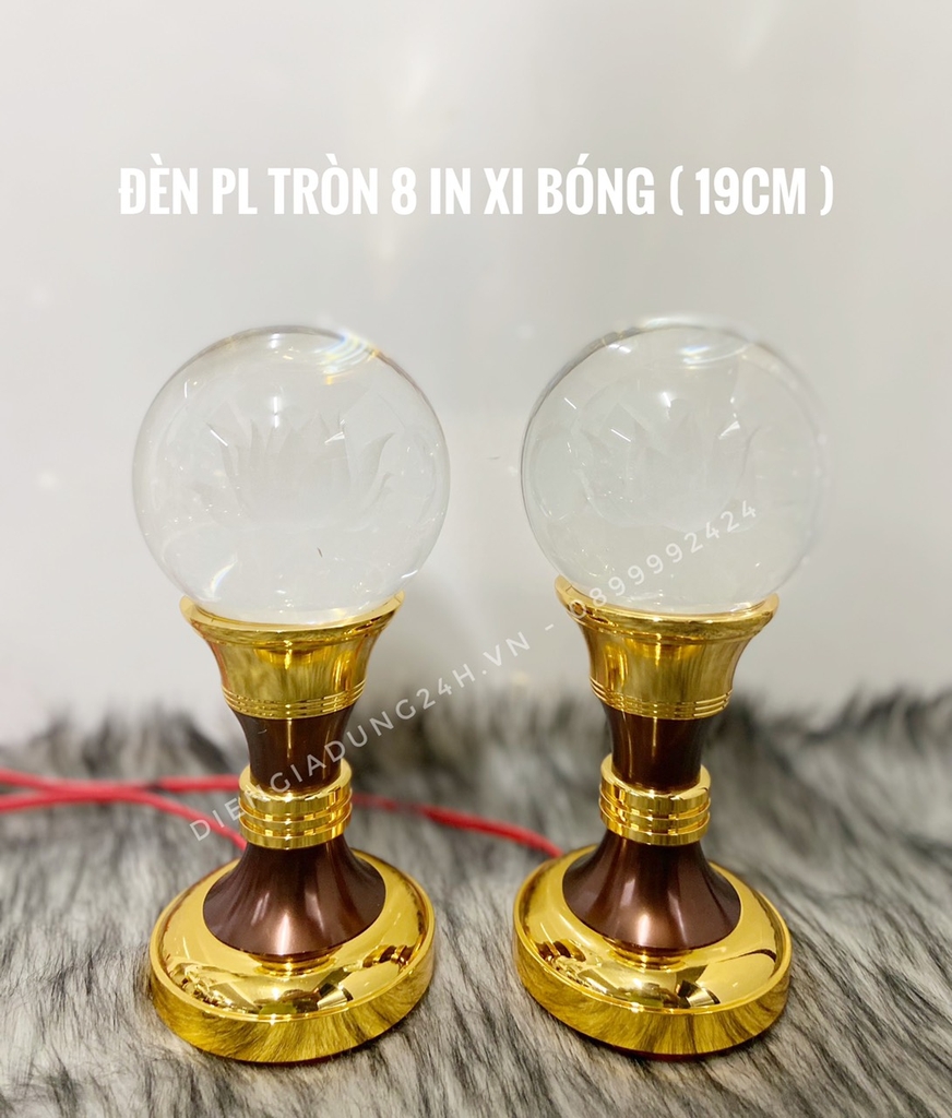 Đèn sen pha lê tròn 8 in XB ( 19cm )