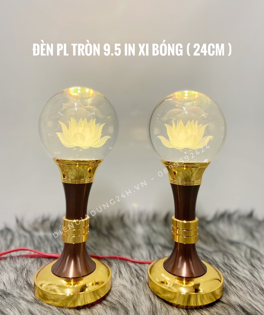 Đèn sen pha lê tròn 9.5 in XB ( 24cm )