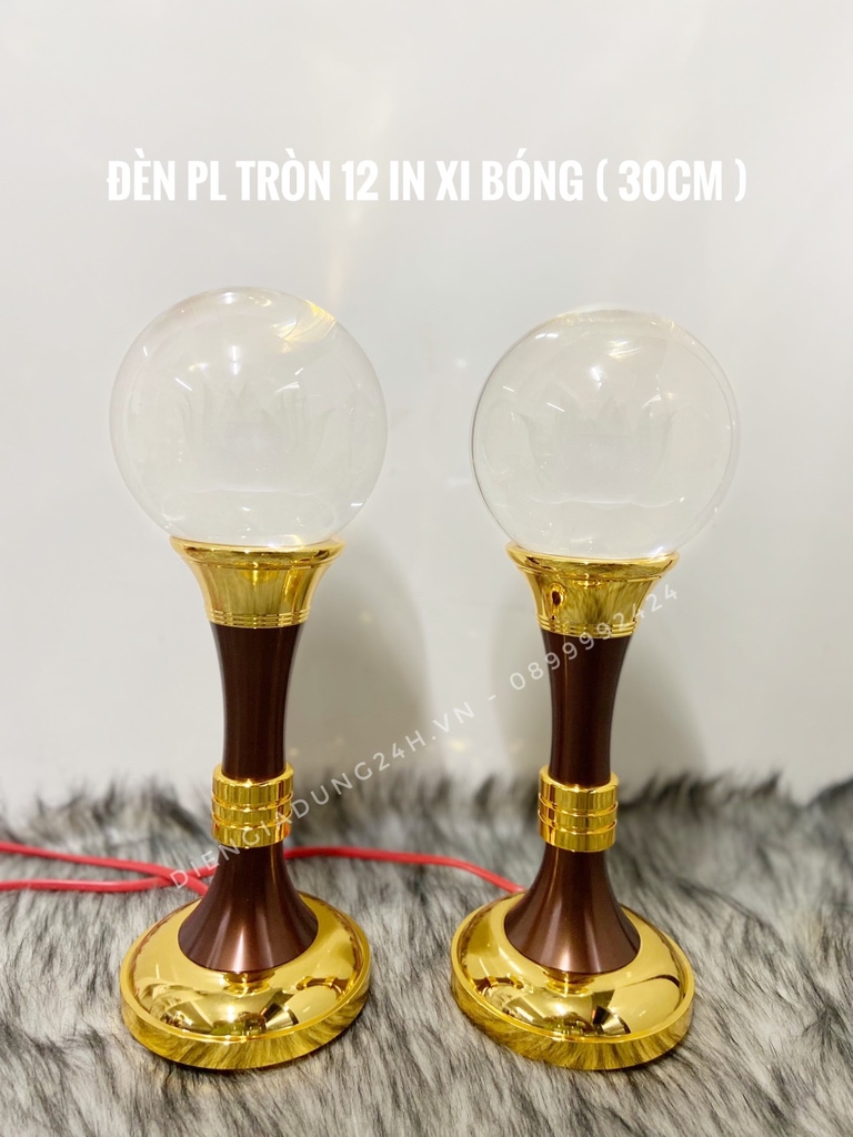 Đèn sen pha lê tròn 12 in XB ( 30cm )