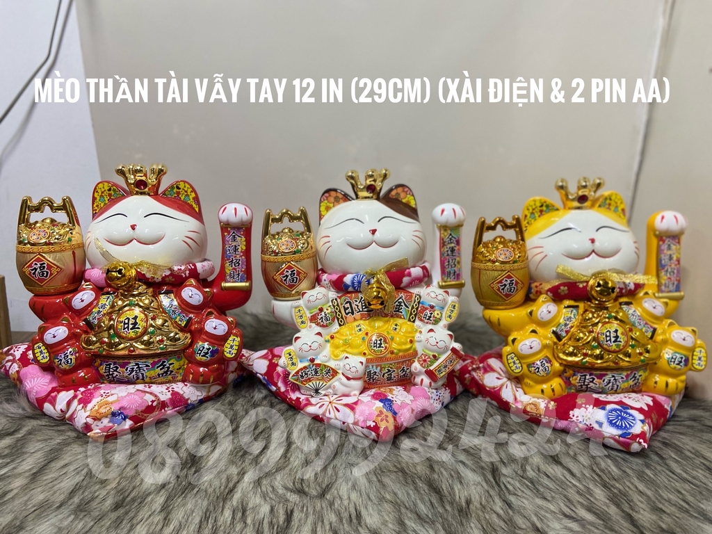 MÈO THẦN TÀI VẪY TAY ( XÀI ĐIỆN + PIN )