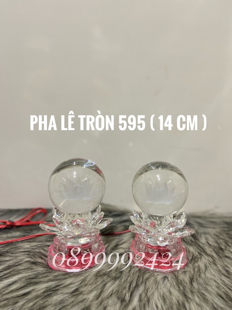 Đèn pha lê tròn 595 ( 14cm )