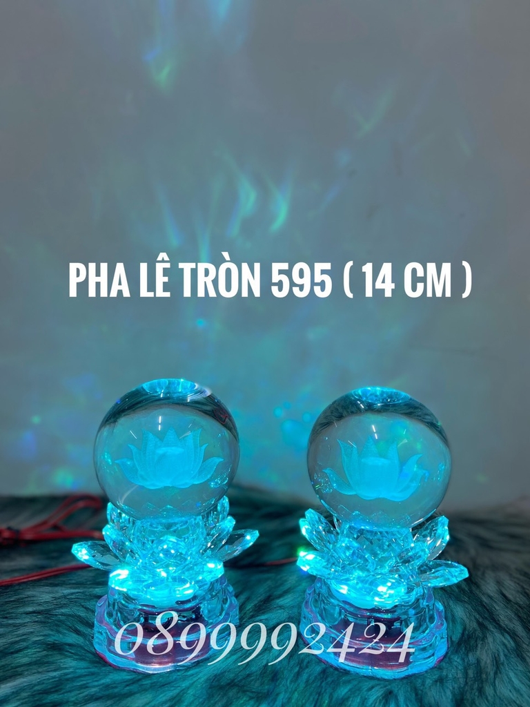 Đèn pha lê tròn 595 ( 14cm )