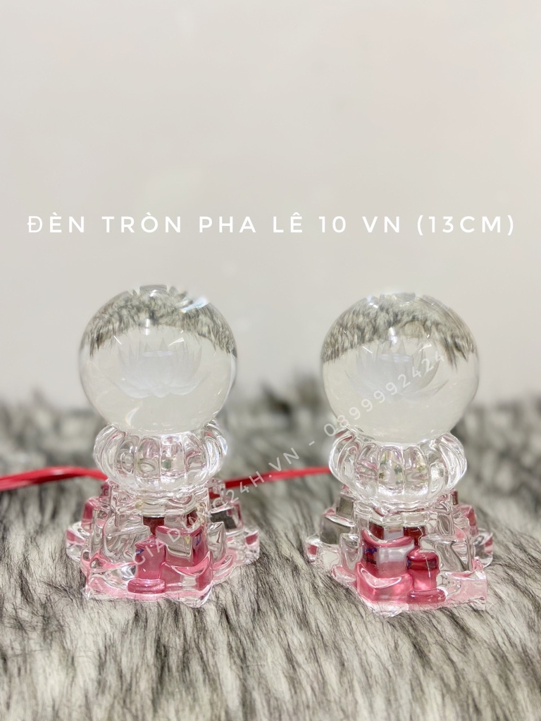 Đèn pha lê tròn 10 VN ( 13cm )