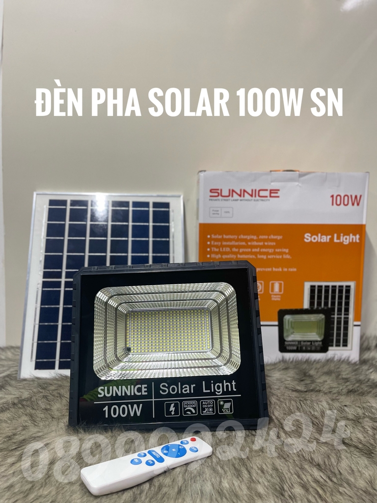 ĐÈN PHA LED NĂNG LƯỢNG MẶT TRỜI SUNNICE 100W-200W-300W SIÊU SÁNG