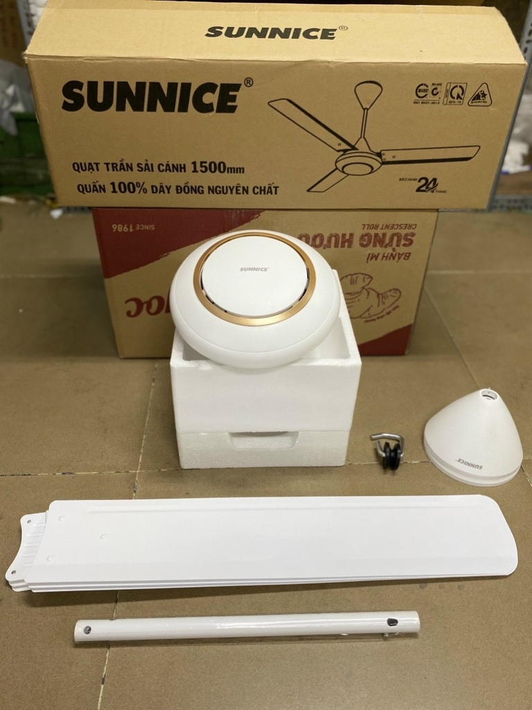 QUẠT TRẦN SUNNICE KHÔNG HỘP SỐ